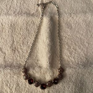 Brighton Silver and Red Necklace